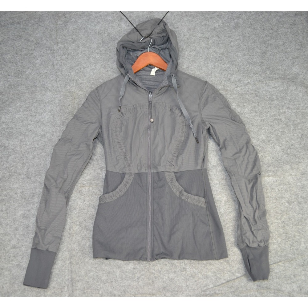 Lululemon Dance Studio Jacket Reversible Size 8 dark Wren Gray‎
